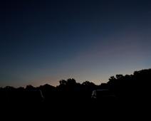 IMG_7005 Bright Venus, the Moon at the tree line, and Jupter to the right and slightly down from Venus. Julyl 17, 2015, from Dark Site in Columbus.