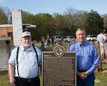 IMG_6440 John Hiatt and Allan Parker with the Memorial Plaque